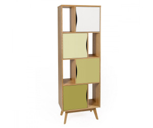 Estante de libros estrecho Avon Olive
